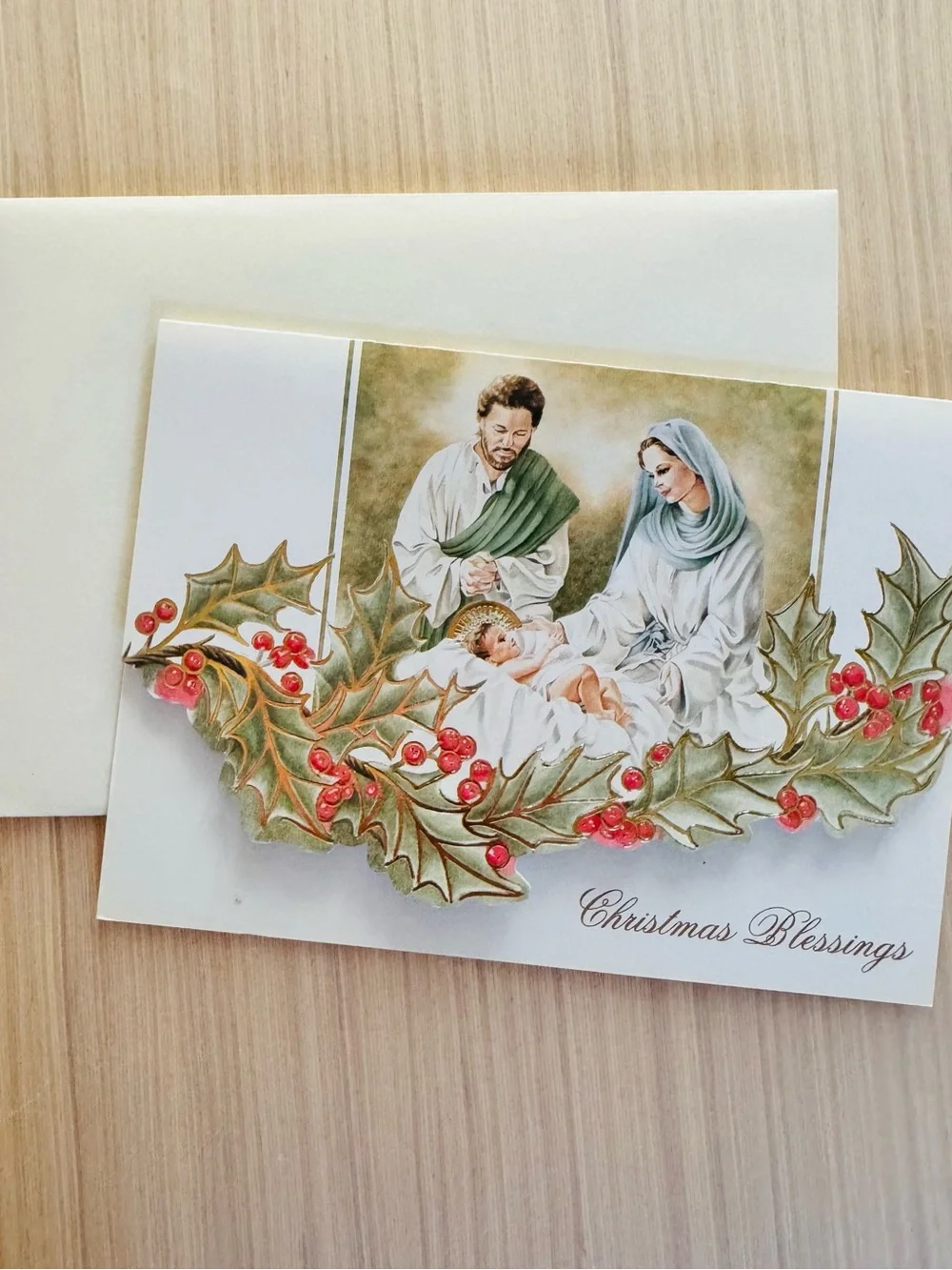 Lot of 20 Religious Christmas Greeting Cards - Matching Unique Envelopes